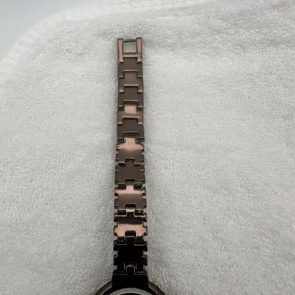 Amparo SW-1302 Women’s Crystal Bracelet Watch Plum Tone Quartz